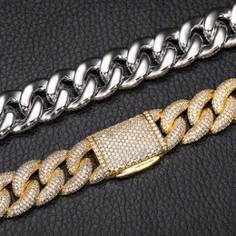 2023 New Arrival Fashion Jewelry High Quality Full Diamond Zircon Cuban Chain Diamond Chain Necklace for Men BraceletHip-hop Trendy Accessories
