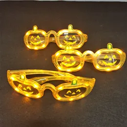 Halloween Led Pumpkin Glasses Light Up Toys Kid Halloween Luminous Glasses Festival Bar Decoration