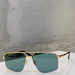 Half Rim Sunglasses 0385/S Gold/Green For Men Sunnies Gafas de sol Designer Sunglasses Occhiali da sole UV400 Protection Eyewear