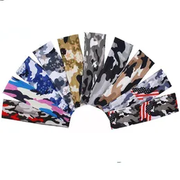 Fasce Moda Camouflage Sport Sudore Fascia Assorbente Ciclismo Yoga Uomo Fascia per il sudore Fasce per capelli in cotone unisex Testa Sicurezza sportiva D Dhbo6