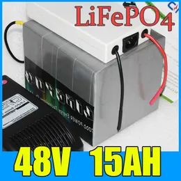 48V 15AH LiFePO4 Battery Pack 1000W Batteria elettrica per scooter da bicicletta utilizzando 3.2v celle lifepo4