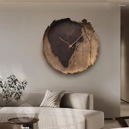 Relógios de parede Relógio de madeira feito à mão Reloj De Pared Presente rústico Iluminado Fazenda Moderno Silencioso Decoração vintage retrô