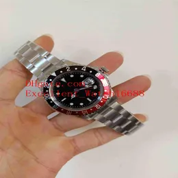 6 -Pelling BP Fabryczne zegarek na rękach 40 mm 1675 stal nierdzewna Vintage czerwona niebieska ramka czarna wybieranie Azji 2813 ruch Automa255i