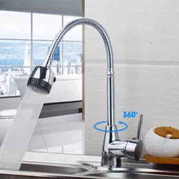 Kitchen Faucets Torayvino 360 Degree Swivel Faucet At Will Curve Chrome Polished Single Handle Hole Desirable Tap