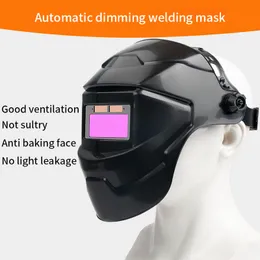 Welding Helmets Welding Helmet Mask Chameleon Large View True Color Solar Power Auto Darkening Welding Mask For Arc Weld Grind Cut 230721