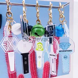 Portachiavi Cordini Microfono Ciondolo Portachiavi Stray Lightstick Acrilico Light Stick Pendenti Portachiavi Portachiavi per auto Accessori per borse Regali per bambini Quotidiano J230724