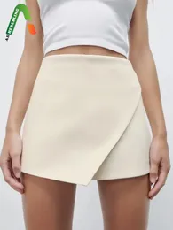 Women's Shorts Adherebling Solid Color Skirt Shorts Women Traf High Waist Shorts for Women Skort Shorts Y2K Streetwear Casual Begie Shorts Chic 230724