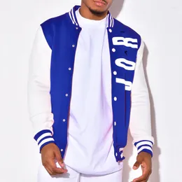 Men's Jackets Street Hip-Hop Retro Baseball Uniform Letter Print Jacket Couple Wear Casual Sports Fashion Versatile Tops