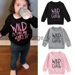 Bluza bluzy fokus 3 kolory 3 kolory jesienne niemowlę dzieci chłopcy bluzy 16y litera nadrukowane długie rękawowe pullover znaki J230724