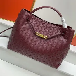 9a Tasarımcı Çantalar Andiamo Çanta Dokuma Tote Yüksek Kaliteli Şık Banliyö Buzağı Deri Deri Moda Crossbody Bag Orta