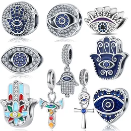 Moda Devil's Eye Charms Łańcuch bezpieczeństwa DIY Fit Pandora Bransoletka Naszyjnik dla kobiet akcesoria wisiorek dla projektantki biżuterii wysokiej jakości koraliki hurtowe