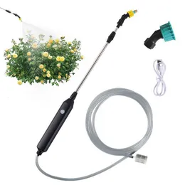Vattenutrustning Garden Spray Gun USB Automatisk elektrisk sprutmunstycke Sprinkleranläggning Irrigeringsverktyg 230721