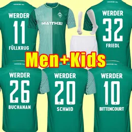 23 24 Werder Bremen Spezial-FUSSBALLTRIKOT Marvin Ducksch Leonardo Bittencourt SCHWARZ GRÜN 2023 2024 Herren-Kinder-Set, kompletter Satz FUSSBALL-TRIKOT, Heim-Auswärts-Trikot, drittes Kind