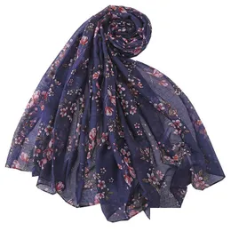 Scarves Women Spring Autumn Scarf Fashion Balinese Shawls And Wraps Lady Foard Flower Hijab Stoles Drop Delivery Accessories Hats Glo Dhhzg