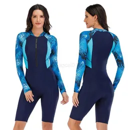 قطعة واحدة طويلة seved Surf Sunf Sustiving Suit Sexy Swimsuit Women's Women Wear Suits H230515 H230524