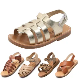 Sandaler flickor gladiator sandaler barn skor sommar strandskor ljusa väv prinsessan mjuk casual sko barn romerska sandaler fot 230721