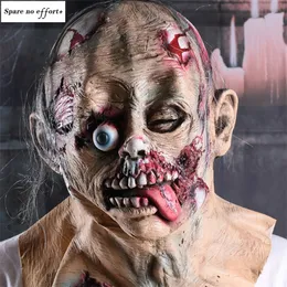 Latex Halloween Mask Festival Skull Masks Skeleton Party Prop Halloween Party Decoration Gift Mascara Light Up Cosplay Costume