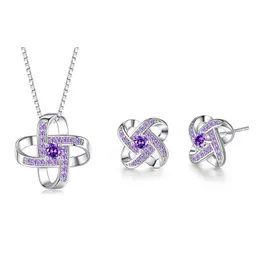 Ohrringe Halskette Mode Luxus Kristall Ringe Brautschmuck Sets Für Frauen Mädchen Drop Lieferung