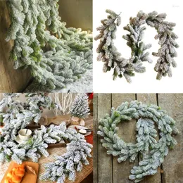 Decorative Flowers 2023 Artificial Christmas Garland Cedar With Pine Tree Plant Greenery For Xmas Home Halloween Winter Decor