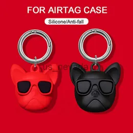 Kliny Lanyards 3D Cartoon Dog Case for Airtag Case Sil Cat Localator Tracker Protectre Cover dla Apple Airtags Ochrona zabezpieczania kluczy funta J230724
