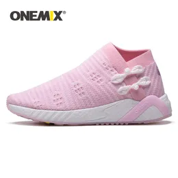 Onemix Kids Leisure Buty Dziewczęta chłopcy siatka miękkie sporty trampki haczykowe pętlę swobodne buty