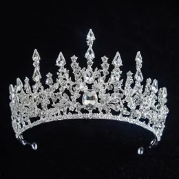 Lussuoso barocco di perline di cristallo Bling Bling strass ornato corona nuziale copricapo della sposa del Medio Oriente copricapo testa diademi Acces244g