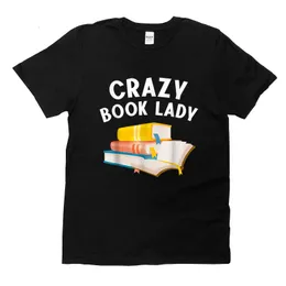 Womens TShirt Funny Book Design Women Girls Lover Bookworm Librarian T Shirt Black tee Cotton Tops Casual Broadcloth Tshirt per 230724