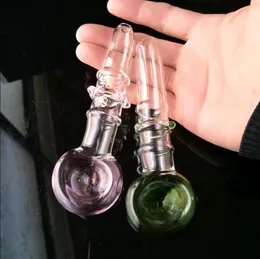 Cam borular sigara içiyor üflemeli nargile imalatı elle üflenmiş bongs 3 tur renkli nokta boru