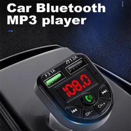 Novo BTE5 E5 X8 kit veicular bluetooth MP3 Player Transmissor FM Modulador Dual USB RGB COR Veículo