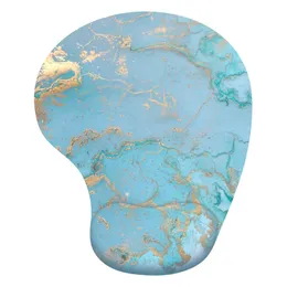 marble Ergonomic Mouse Pad With Wrist Support, Cute Mouse Pads Non-Slip Rubber Base For Home Office Working Studying Pc Game