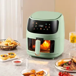 1400W All-in-One Air Fryer Oven: Low-Fat, Multi-Functional, Fume-Free, Visually Automatic, Large-Capacity Home Cooking with Touch Screen