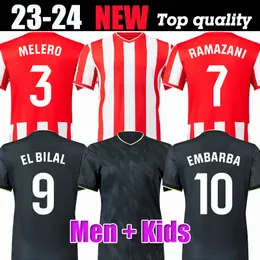 23 24 Almeri Soccer Jerseys Ramazani Lazaro Samu 2023 2024 Akieme Babic Home Away Embarba El Bila Robertone Football Shirts Men Kid Kit Uniforms