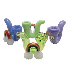 Vintage Cheech RAINBOW CLOUDS PIPE DE VIDRO Bongo de vidro Cachimbo de água Cachimbo de vidro original feito de fábrica pode colocar o logotipo do cliente por DHL UPS CNE