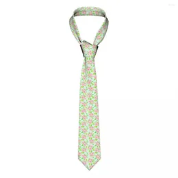 Bow slipsar gren av blommande trädtryck slips för män kvinnor slipskläder tillbehör