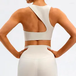 Yoga Outfit Back Reggiseno sportivo sexy a prova di canotta 2023 Canotta in nylon elasticizzato Intimo da allenamento Gilet da donna