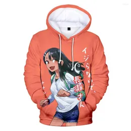 Herren Hoodies Don't Toy With Me Miss Nagatoro Anime Damen Herren 3D-Drucke Kapuzenpullover Mode Streetwear Pullover Trainingsanzug