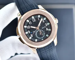 Męskie damskie automatyczne zegarek mechaniczny 2813 Ruch 40 mm Wygodny gumowy pasek Złota Case 5atm Wodoodporny Montre de Luxe Aquanaut zegarki