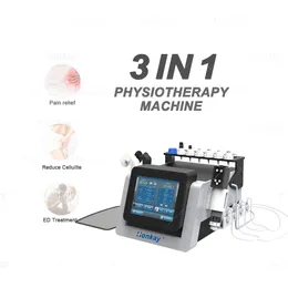 3 in 1 Deep RF Electrical Muscle Stimulators Ems Shock Wave Phisiotherapy Machine Pain Relief Skin Lift Cet Ret Diathermy Therapy Tecar Equipment