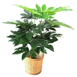 Dekorativa blommor 70cm18 Leaf Artificial Papaya Tree Simulation Palm Plants Plastic Tropical Banana vardagsrum Julhusdekor