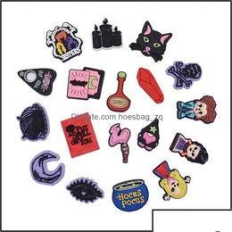 Parti di scarpe Accessori Scarpe Pvc Tema di Halloween Strega Charms Decorazione Fibbia Jibiz Per Bottoni decorativi Zoccolo Drop Delivery Dhubw