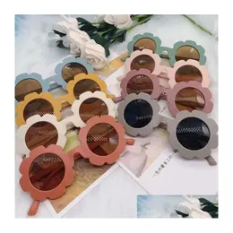 Sunglasses Children Flower Shape Round Frame Sunglass Uv400 Eyewear For Boy Girl Lovely Baby Sun Glasses Drop Delivery Fashion Accesso Dhl8N