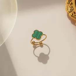 RNGS for woman luksus pierścionka mężczyzn Pierścień Ring Pierścień Lucky Clover Pierścień czterech liści cleef love złota pierścionki dla męskich luksusowe obrączki moda dla młodzieży L2