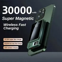 Xiaomi iPhone을위한 Magsafe Magnetic Power Bank 휴대용 외부 보조 배터리 팩을위한 새로운 30000mah 무선 고속 충전기 L230619