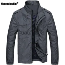 Herrjackor Mountainskin män jackor våren hösten casual rockar bomber jacka smal överrock mens märke ytterkläder kläder eu storlek mt163 j230724