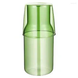 Filiżanki spodki szklane butelka do wody z zestawem filiżanki nocnej szklanki szklanki szklanki kubków koloso