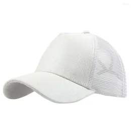 Ball Caps Unisex Mesh Breathable Baseball Cap Wide Brim Visor Sunshade Sunscreen Hats Solid Color Simple Casual Outdoor Sports Gorras