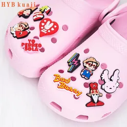 HYBkuaji bad bunny shoe charms wholesale shoes decorations pvc buckles for shoes 170-01-19