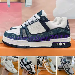 2023 Men Sneakers Virgil Trainer Running Shoes Black White Pink Casual Fashion Low Shoe Platform Läder Designer Gummi Outdoor Walking 36-45 R724 R724