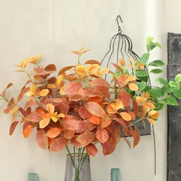 Decorative Flowers Artificial Eucalyptus Leaves Long Branch Silk Fake Plant DIY Wall Decoration Wedding Home Office