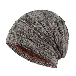 Beanie/Skull Caps Tinta unita Hip Hop Knit Beanie Hat Uomo Cappelli invernali Boy Warm Plus Veet Addensare Hedging Cap Skl Drop Delivery Fashion Acces